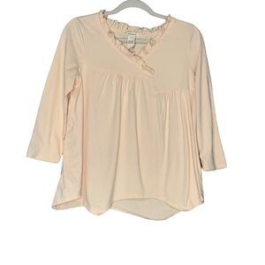 SUNDANCE peach cotton 3/4 sleeve tee.‎ Size M